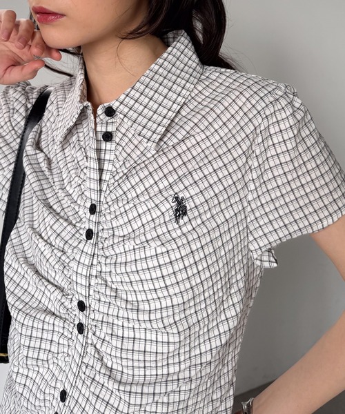 U.S. POLO ASSN.(ユーエスポロアッスン)の「RANAN/solleim別注【U.S.POLO ASSN.】シャーリングシャツ(シャツ/ブラウス・レディース・ブルー/ホワイト系その他/ベージュ系その他/ホワイト・LL/M/L)」の19枚目の写真