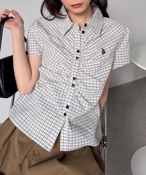 U.S. POLO ASSN.(ユーエスポロアッスン)の「RANAN/solleim別注【U.S.POLO ASSN.】シャーリングシャツ(シャツ/ブラウス・レディース・ブルー/ホワイト系その他/ベージュ系その他/ホワイト・LL/M/L)」の17枚目の写真