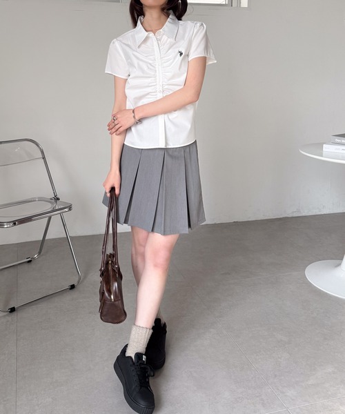 U.S. POLO ASSN.(ユーエスポロアッスン)の「RANAN/solleim別注【U.S.POLO ASSN.】シャーリングシャツ(シャツ/ブラウス・レディース・ブルー/ホワイト系その他/ベージュ系その他/ホワイト・LL/M/L)」の9枚目の写真