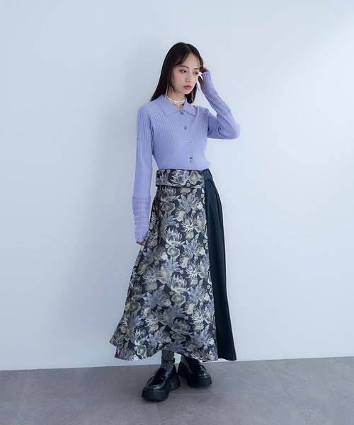 HARE（ハレ）の「レースキリカエニットカーディガン(HARE)（カーディガン/ボレロ・レディース・グレー/ブラック/パープル・FREE）」の6枚目の写真