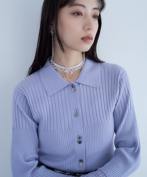 HARE（ハレ）の「レースキリカエニットカーディガン(HARE)（カーディガン/ボレロ・レディース・グレー/ブラック/パープル・FREE）」の18枚目の写真