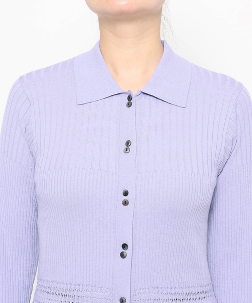 HARE（ハレ）の「レースキリカエニットカーディガン(HARE)（カーディガン/ボレロ・レディース・グレー/ブラック/パープル・FREE）」の12枚目の写真