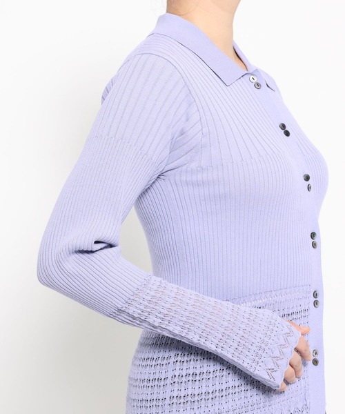 HARE（ハレ）の「レースキリカエニットカーディガン(HARE)（カーディガン/ボレロ・レディース・グレー/ブラック/パープル・FREE）」の13枚目の写真