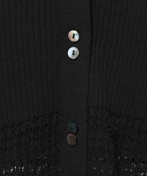 HARE（ハレ）の「レースキリカエニットカーディガン(HARE)（カーディガン/ボレロ・レディース・グレー/ブラック/パープル・FREE）」の9枚目の写真