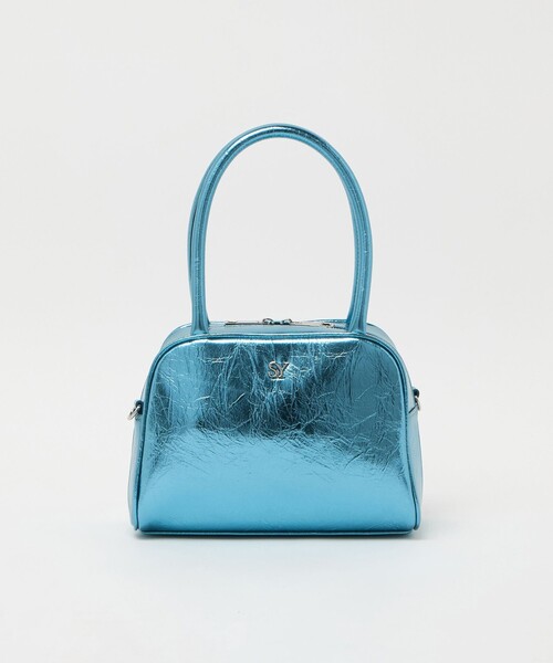 SY UNITED ARROWS(シーユナイテッドアローズ)の「<SY> ハンドボストン MT(ショルダーバッグ・レディース・シルバー/ブラック/ライトブルー・FREE)」の1枚目の写真