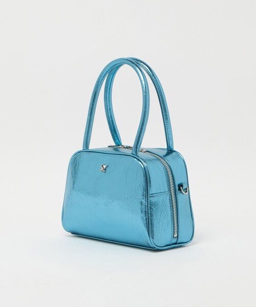 SY UNITED ARROWS(シーユナイテッドアローズ)の「<SY> ハンドボストン MT(ショルダーバッグ・レディース・シルバー/ブラック/ライトブルー・FREE)」の5枚目の写真
