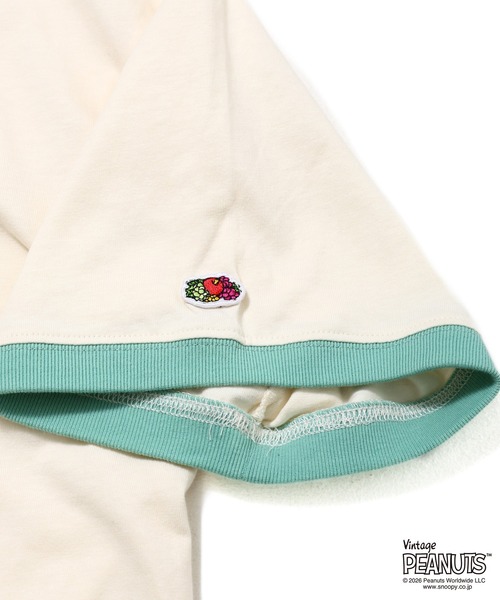 FRUIT OF THE LOOM(フルーツオブザルーム)の「FTL x PEANUTS 19/-スラブ天竺5 / ピーナッツ コラボ 半袖Tシャツ / NOTICE ANYTHING NEW(Tシャツ/カットソー・メンズ・アイボリー・S/M/L)」の6枚目の写真