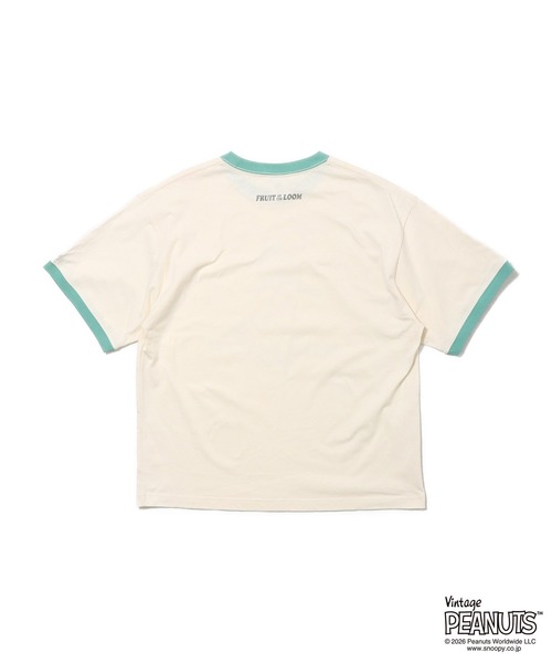 FRUIT OF THE LOOM(フルーツオブザルーム)の「FTL x PEANUTS 19/-スラブ天竺5 / ピーナッツ コラボ 半袖Tシャツ / NOTICE ANYTHING NEW(Tシャツ/カットソー・メンズ・アイボリー・S/M/L)」の2枚目の写真