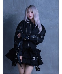 Amilige（アミリージュ）の「コウモリクロスプリント袖リングシャツ（シャツ/ブラウス）」