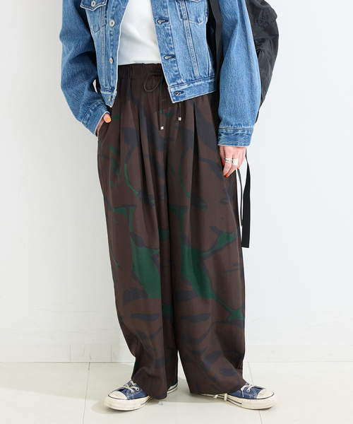 B.C STOCK(ベーセーストック)の「手洗い可 / アクアプリントタックバルーンパンツ(その他パンツ・レディース・ブラウン/その他/ブルー・FREE)」の7枚目の写真