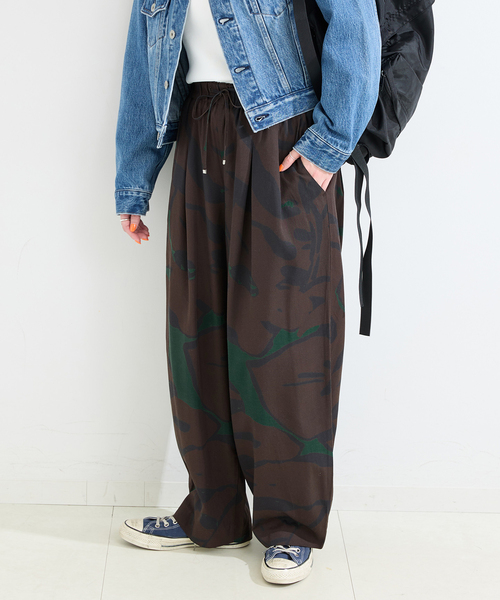 B.C STOCK(ベーセーストック)の「手洗い可 / アクアプリントタックバルーンパンツ(その他パンツ・レディース・ブラウン/その他/ブルー・FREE)」の8枚目の写真