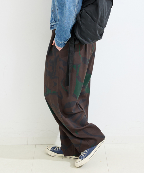 B.C STOCK(ベーセーストック)の「手洗い可 / アクアプリントタックバルーンパンツ(その他パンツ・レディース・ブラウン/その他/ブルー・FREE)」の9枚目の写真