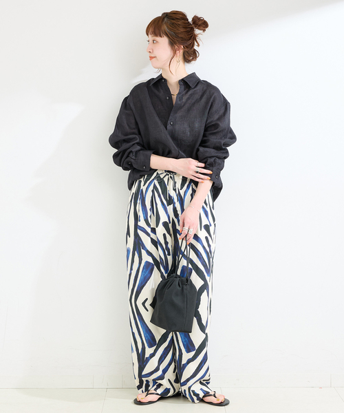 B.C STOCK(ベーセーストック)の「手洗い可 / アクアプリントタックバルーンパンツ(その他パンツ・レディース・ブラウン/その他/ブルー・FREE)」の11枚目の写真