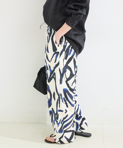 B.C STOCK(ベーセーストック)の「手洗い可 / アクアプリントタックバルーンパンツ(その他パンツ・レディース・ブラウン/その他/ブルー・FREE)」の16枚目の写真
