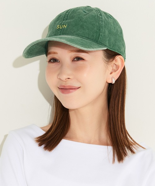 coca(coca)(コカ)の「ウォッシュドロゴキャップ(キャップ・レディース・グレー/レッド/ネイビー/イエロー/ライトブルー/ブラウン/グリーン・ONE SIZE)」の4枚目の写真
