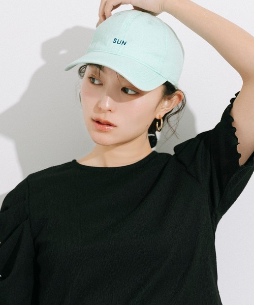 coca(coca)(コカ)の「ウォッシュドロゴキャップ(キャップ・レディース・グレー/レッド/ネイビー/イエロー/ライトブルー/ブラウン/グリーン・ONE SIZE)」の5枚目の写真
