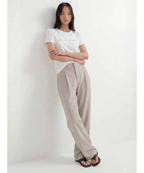 ACUD(アクド)の「Soft Flow Slacks _L.Grey(スラックス・レディース・グレイッシュベージュ・SMALL/MEDIUM)」の5枚目の写真