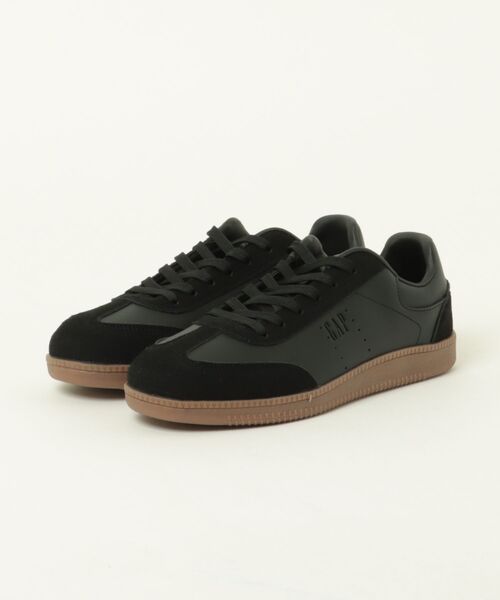 GAP(ギャップ)の「【GAP】コートスニーカー(スニーカー・レディース・ブラック/ホワイト×グリーン・23.0cm/24.0cm/25.0cm)」の1枚目の写真