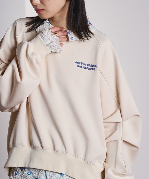 ROSE BUD SATIN SLEEVE CUTSAW ローズバッド トップス ROSE BUD（ローズバッド） tシャツ (Michael Jackson)SCREAM L/S TEE