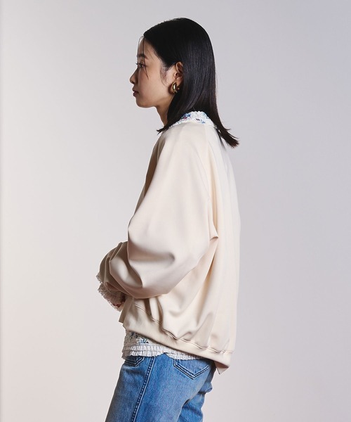 ROSE BUD(ローズバッド)の「(CREOLME)VOLUME SLEEVE PULLOVER(スウェット・レディース・オレンジ/ネイビー/オフホワイト・ONE SIZE)」の20枚目の写真