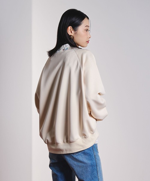 ROSE BUD(ローズバッド)の「(CREOLME)VOLUME SLEEVE PULLOVER(スウェット・レディース・オレンジ/ネイビー/オフホワイト・ONE SIZE)」の21枚目の写真