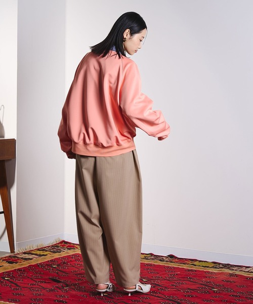 ROSE BUD(ローズバッド)の「(CREOLME)VOLUME SLEEVE PULLOVER(スウェット・レディース・オレンジ/ネイビー/オフホワイト・ONE SIZE)」の15枚目の写真