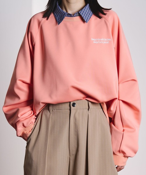 ROSE BUD(ローズバッド)の「(CREOLME)VOLUME SLEEVE PULLOVER(スウェット・レディース・オレンジ/ネイビー/オフホワイト・ONE SIZE)」の16枚目の写真
