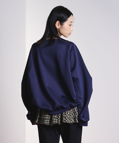 ROSE BUD(ローズバッド)の「(CREOLME)VOLUME SLEEVE PULLOVER(スウェット・レディース・オレンジ/ネイビー/オフホワイト・ONE SIZE)」の4枚目の写真