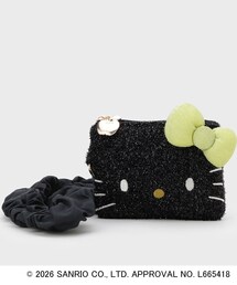 ハローキティコラボ（ハローキティコラボ）の「◆【ハローキティ】フェイス型2WAYキラキラフラットポーチ（ポーチ）」