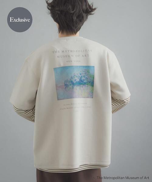 SENSE OF PLACE by URBAN RESEARCH（センスオブプレイスバイアーバンリサーチ）の「『別注』The Met×SENSE OF PLACE　SHORT-SLEEVE T-SHIRTS(Monet)（Tシャツ/カットソー・メンズ・ブラック/ホワイト/ベージュ・LARGE/MEDIUM）」の3枚目の写真