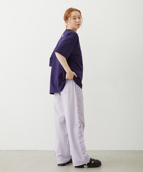 MILKFED.(ミルクフェド)の「HEART TABLET WIDE S/S TEE(Tシャツ/カットソー・レディース・ライトピンク/ネイビー/ホワイト・M/L)」の13枚目の写真