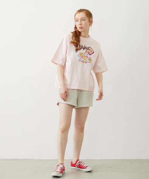 MILKFED.(ミルクフェド)の「HEART TABLET WIDE S/S TEE(Tシャツ/カットソー・レディース・ライトピンク/ネイビー/ホワイト・M/L)」の19枚目の写真