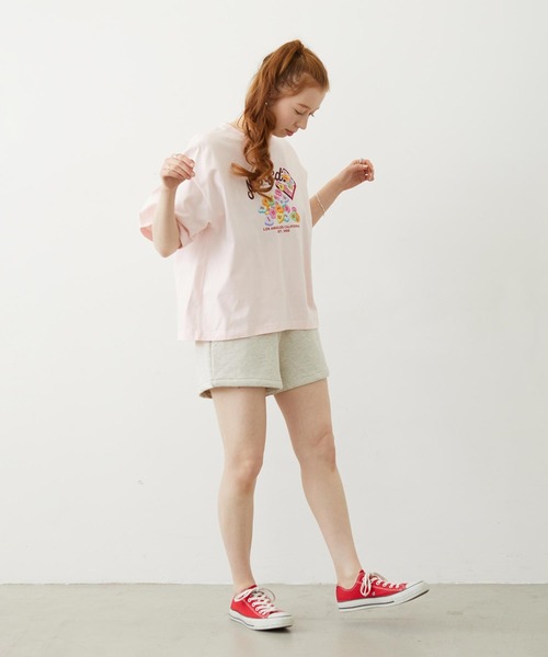 MILKFED.(ミルクフェド)の「HEART TABLET WIDE S/S TEE(Tシャツ/カットソー・レディース・ライトピンク/ネイビー/ホワイト・M/L)」の20枚目の写真