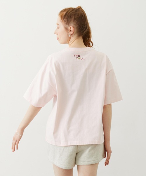 MILKFED.(ミルクフェド)の「HEART TABLET WIDE S/S TEE(Tシャツ/カットソー・レディース・ライトピンク/ネイビー/ホワイト・M/L)」の17枚目の写真