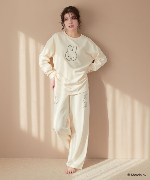 セール】【miffy/ミッフィー】ワッフル刺繍ルームウェアパンツ