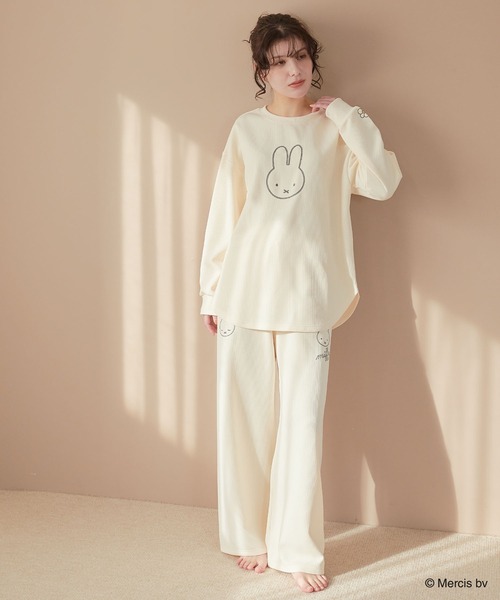 セール】【miffy/ミッフィー】ワッフル刺繍ルームウェアパンツ