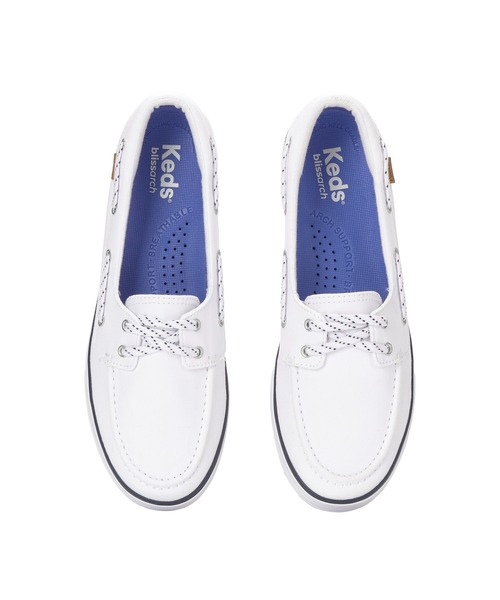 Keds(ケッズ)の「Keds ケッズ センター スリー ボート ツイル ホワイト(スニーカー・レディース・ホワイト・25.0cm/24.5cm/24.0cm/23.5cm/23.0cm/22.5cm)」の3枚目の写真