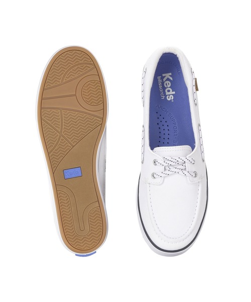 Keds(ケッズ)の「Keds ケッズ センター スリー ボート ツイル ホワイト(スニーカー・レディース・ホワイト・25.0cm/24.5cm/24.0cm/23.5cm/23.0cm/22.5cm)」の5枚目の写真