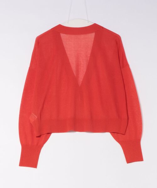 KATHARINE ROSS（キャサリンロス）の「【PILLINI/ピリーニ】ひとつ釦Vネックカーディガン（カーディガン/ボレロ・レディース・オフホワイト/オレンジ/ブラック・FREE）」の11枚目の写真