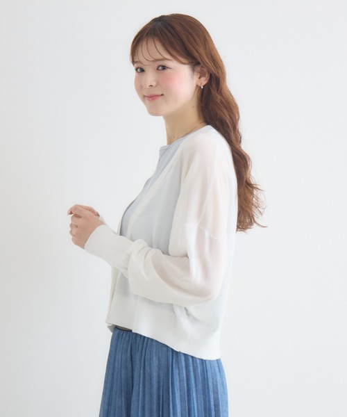 KATHARINE ROSS（キャサリンロス）の「【PILLINI/ピリーニ】ひとつ釦Vネックカーディガン（カーディガン/ボレロ・レディース・オフホワイト/オレンジ/ブラック・FREE）」の18枚目の写真