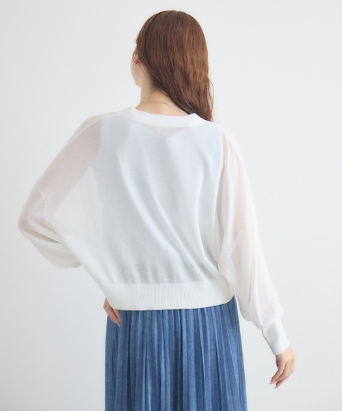 KATHARINE ROSS（キャサリンロス）の「【PILLINI/ピリーニ】ひとつ釦Vネックカーディガン（カーディガン/ボレロ・レディース・オフホワイト/オレンジ/ブラック・FREE）」の19枚目の写真