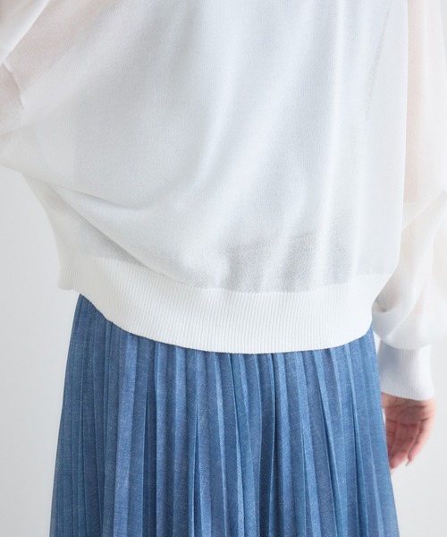 KATHARINE ROSS（キャサリンロス）の「【PILLINI/ピリーニ】ひとつ釦Vネックカーディガン（カーディガン/ボレロ・レディース・オフホワイト/オレンジ/ブラック・FREE）」の21枚目の写真