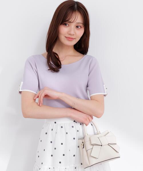 PROPORTION BODY DRESSING(プロポーションボディドレッシング)の「5分袖ベーシックニット / 1216170401(ニット/セーター・レディース・ホワイト系その他/ピンク/グレー系その他・FREE)」の10枚目の写真