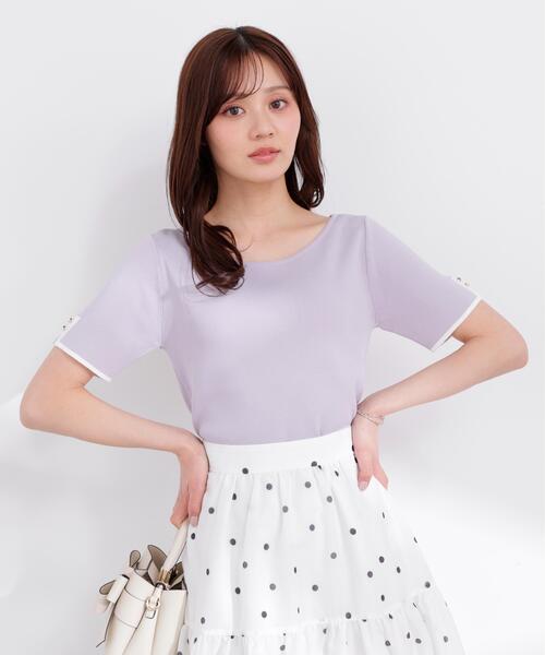 PROPORTION BODY DRESSING(プロポーションボディドレッシング)の「5分袖ベーシックニット / 1216170401(ニット/セーター・レディース・ホワイト系その他/ピンク/グレー系その他・FREE)」の11枚目の写真