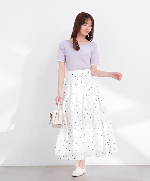 PROPORTION BODY DRESSING(プロポーションボディドレッシング)の「5分袖ベーシックニット / 1216170401(ニット/セーター・レディース・ホワイト系その他/ピンク/グレー系その他・FREE)」の12枚目の写真