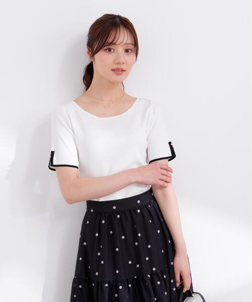 PROPORTION BODY DRESSING(プロポーションボディドレッシング)の「5分袖ベーシックニット / 1216170401(ニット/セーター・レディース・ホワイト系その他/ピンク/グレー系その他・FREE)」の15枚目の写真