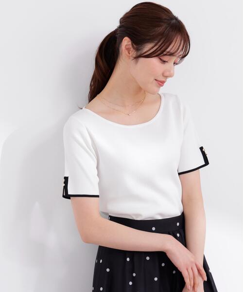 PROPORTION BODY DRESSING(プロポーションボディドレッシング)の「5分袖ベーシックニット / 1216170401(ニット/セーター・レディース・ホワイト系その他/ピンク/グレー系その他・FREE)」の18枚目の写真