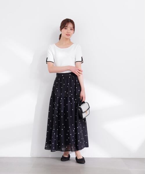 PROPORTION BODY DRESSING(プロポーションボディドレッシング)の「5分袖ベーシックニット / 1216170401(ニット/セーター・レディース・ホワイト系その他/ピンク/グレー系その他・FREE)」の21枚目の写真