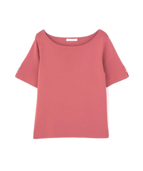 PROPORTION BODY DRESSING(プロポーションボディドレッシング)の「5分袖ベーシックニット / 1216170401(ニット/セーター・レディース・ホワイト系その他/ピンク/グレー系その他・FREE)」の5枚目の写真