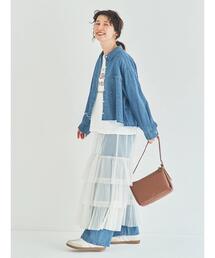 Samansa Mos2 | 2WAYチュールティアードスカート(スカート)